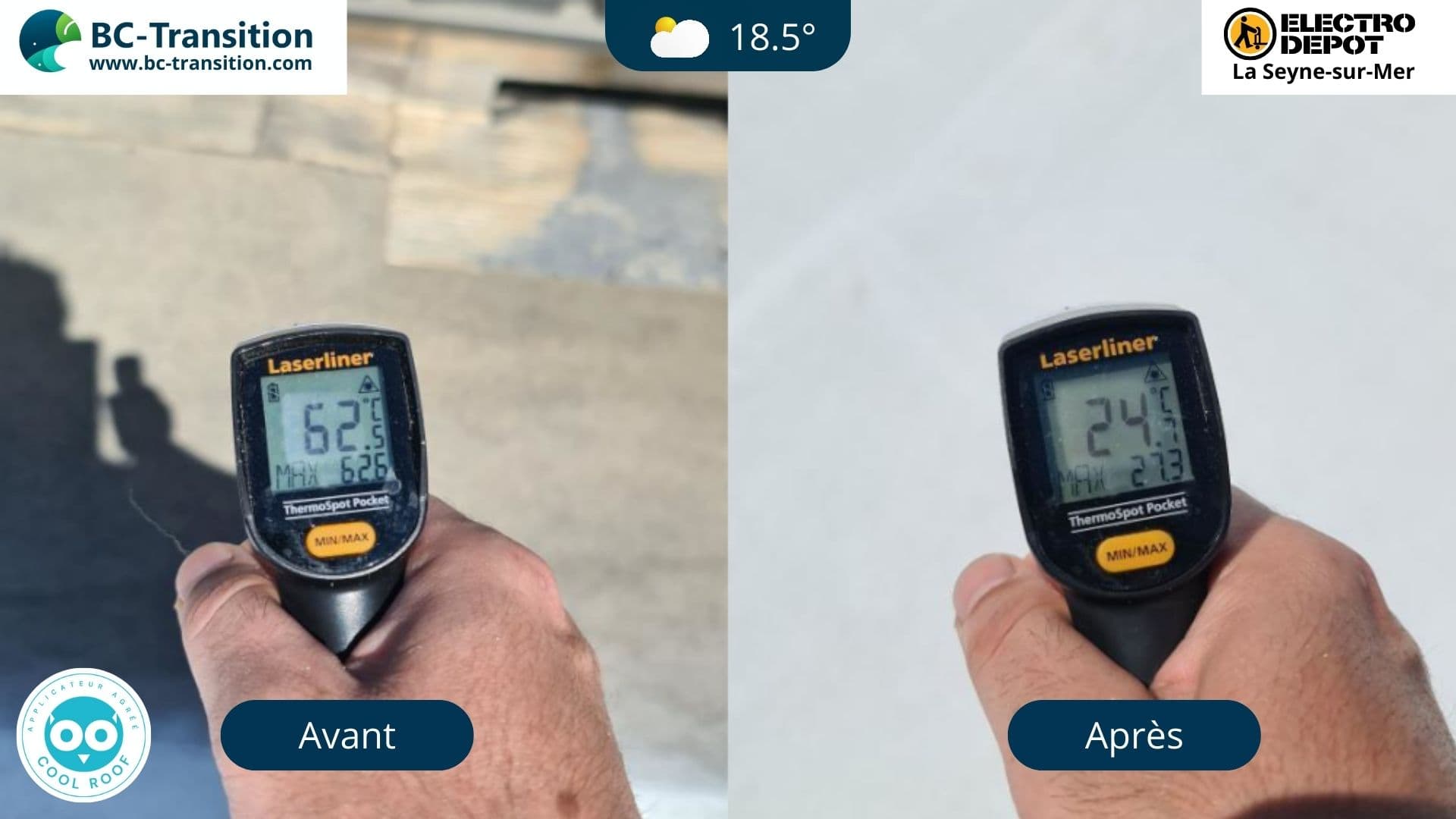 Avant / Après CoolRoofing